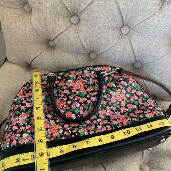 COACH sierra F57622 floral satchel bag set of two pink black large and medium - Picture 12 of 12